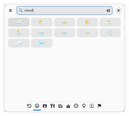 Smile emoji picker on Arch Linux 2025-05-16